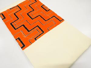 内山晴祥作 塩瀬 手描き 枝花模様 名古屋帯【中古】【着】【名古屋帯